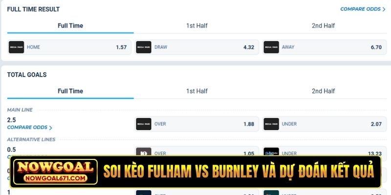 Soi kèo Fulham vs Burnley và dự đoán kết quả